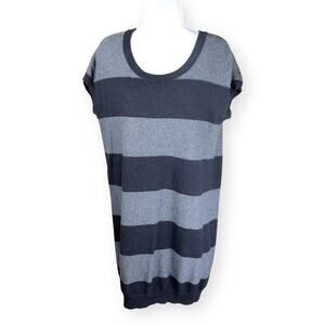 Gap Gray Black Striped Sweater Dress M
